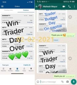 Continues Profit in my option trading with the support of wintrader, today got Rs. 6472 profit